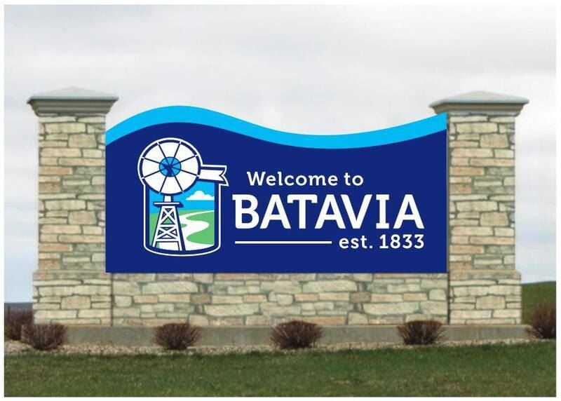 Welcome sign for Batavia Illinois