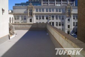 "Tufdek Supreme Graphite On Rooftop Commerical Building Nourse Theater San Fancisco CA