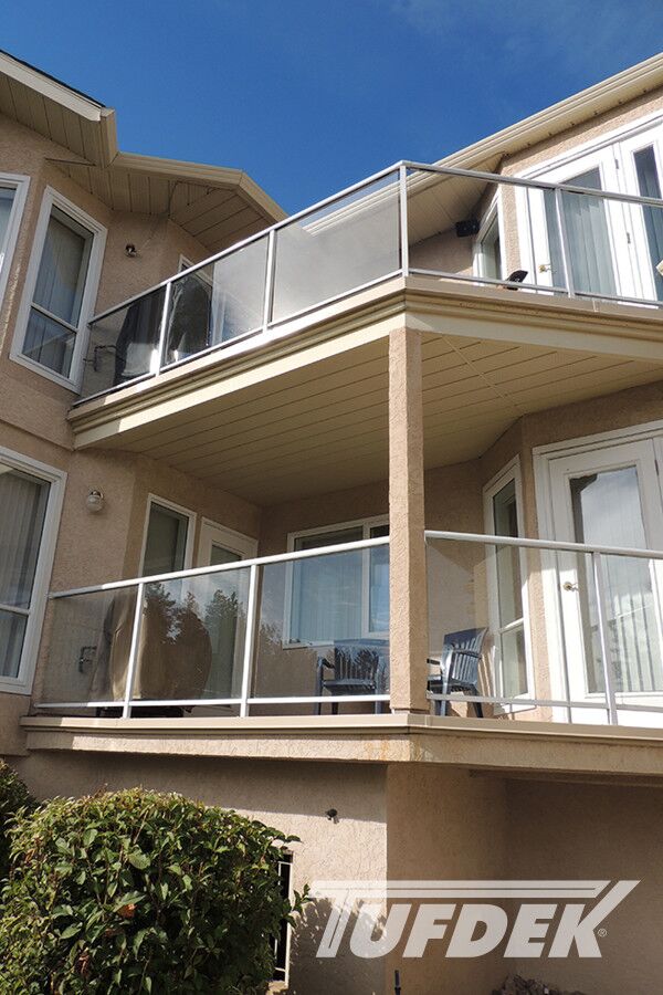 Tufdek Supreme Walnut Waterproof Vinyl on Condo Decks Kelowna BC