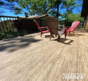 Tufdek Designer Beachwood Waterproof Decking Installation