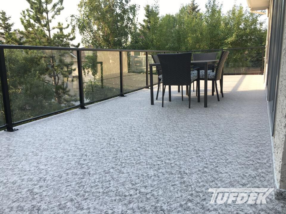 Tufdek Supreme Sanibel Marble Vinyl Decking Installed