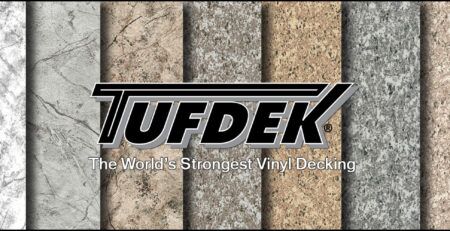 Tufdek vinyl decking sample colors and textures