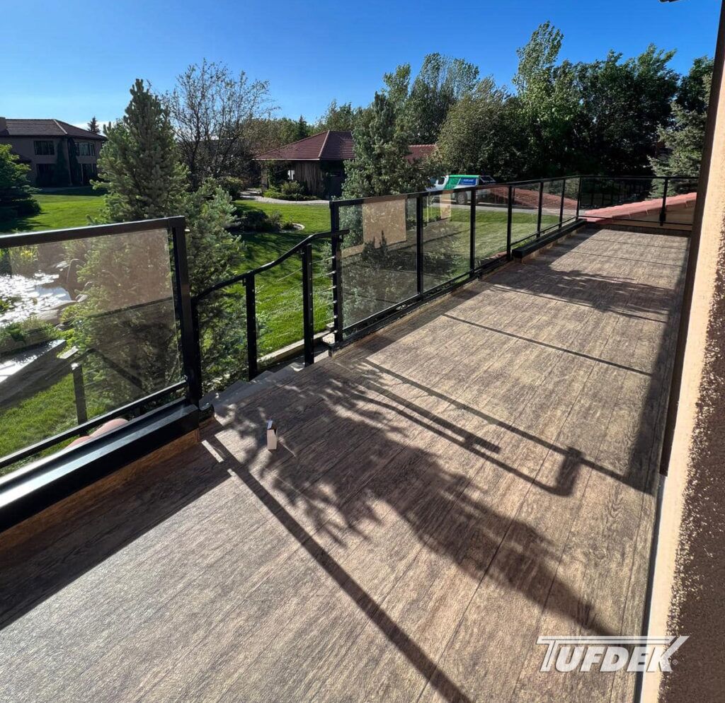 Tufdek Designer Beachwood Vinyl Deck Waterproofing Installation Tufdek Designer Beachwood Vinyl Deck Waterproofing Installation