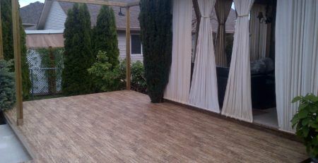 Wood plank vinyl deck flooring - newly installed