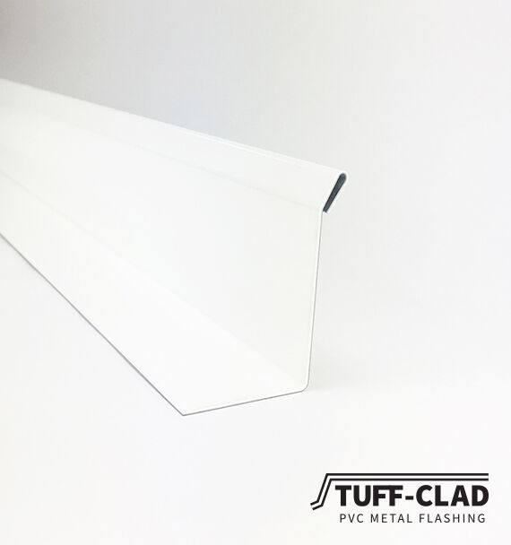 White PVC metal flashing