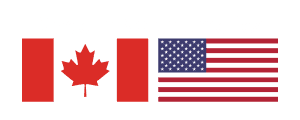 Canada & American flags