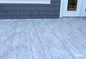 Installed Tufdek Designer White Ash Waterproof Vinyl Decking